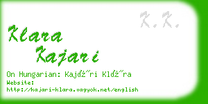 klara kajari business card